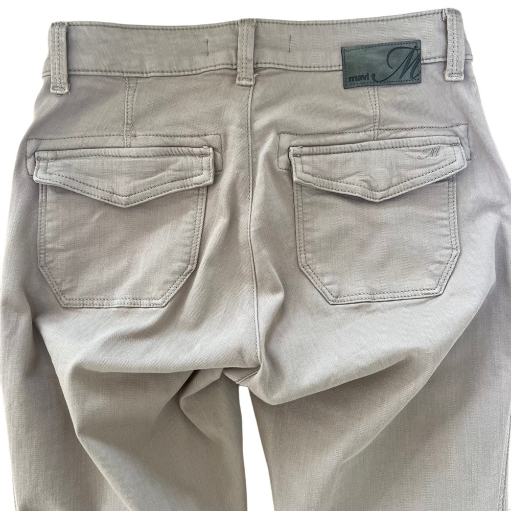 Mavi Ivy Slim Cargo Mid Rise Pant, Mushroom Beige - Size 24 - Picture 7 of 8